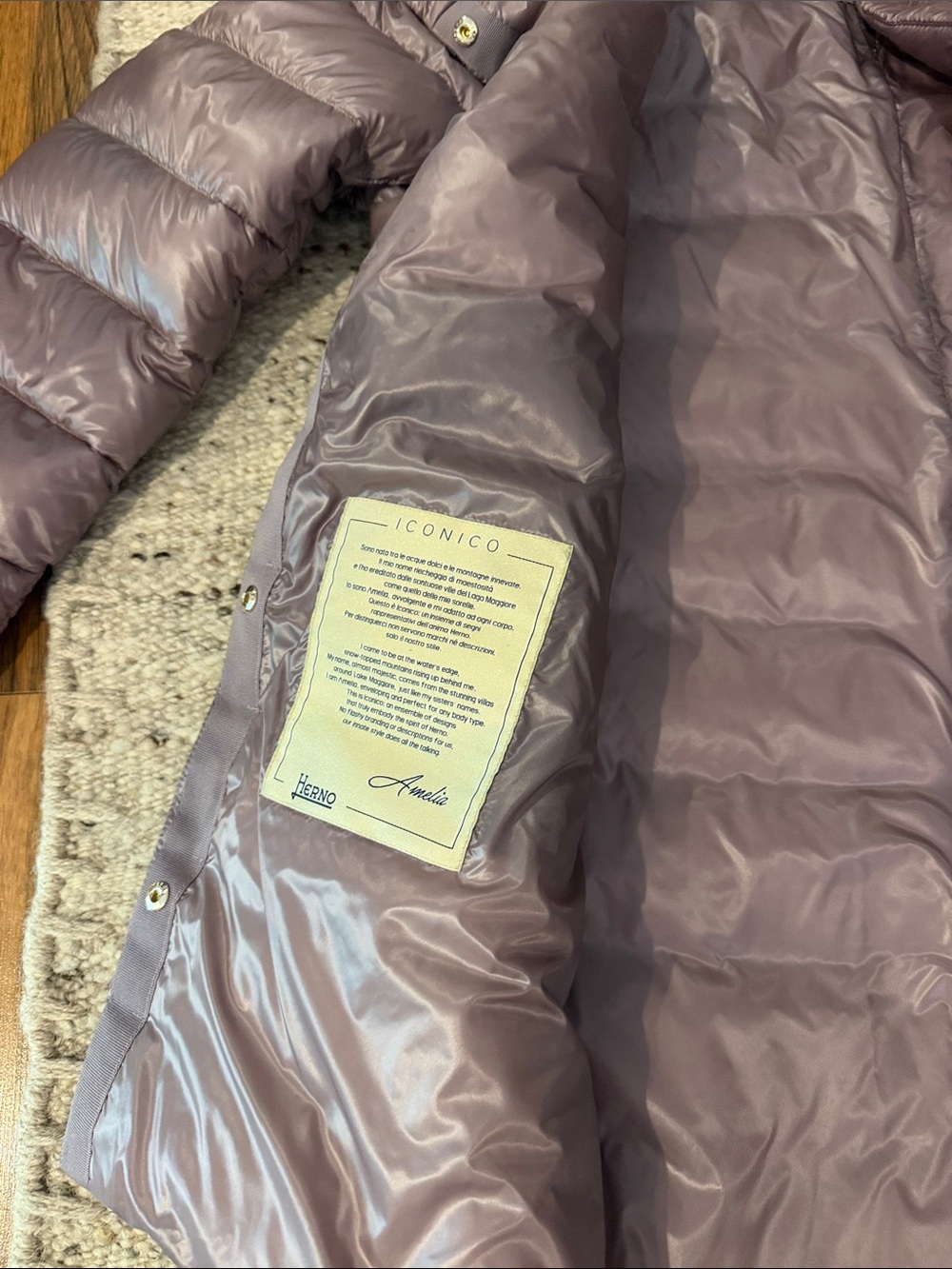 NWT Herno Amelia Water Resistant Stand Collar Puffer jacket - size 50 (US 14) - Picture 6 of 12